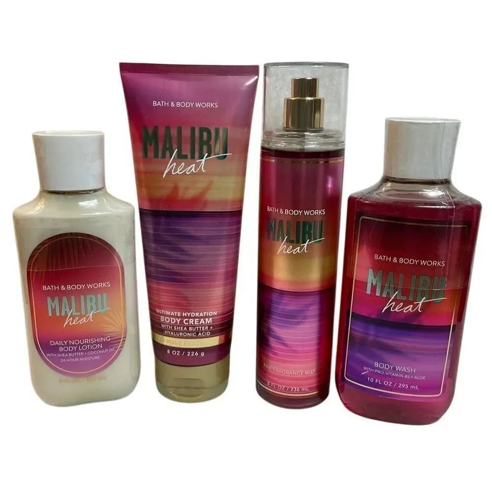 Bath and Body WorkS MALIBU HEAT 4PC Set